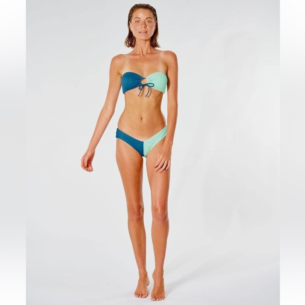 Rip curl two toned strapless bikini size small